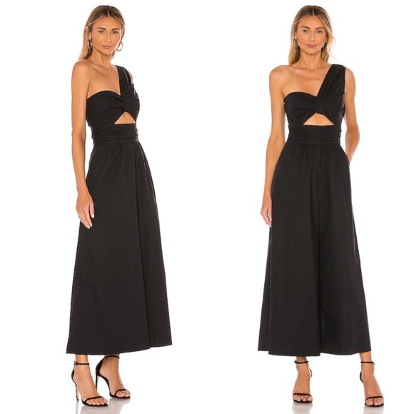A.L.C. Pants - A.L.C. Athelia black one shoulder wide leg jumpsuit 00